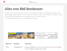 Tablet Screenshot of mijnbmiberekenen.nl